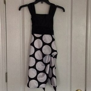 Black and white semi formal dress